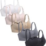 Womens Seamless Nursing Bra Sleeping Maternity Bralette for Breastfeeding Pack of 3