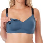 Nursing Bras for Breastfeeding, 3.0 Jelly Strip Lift Support Maternity Bra, Seamless Soft Wirefree Pregnancy Bra