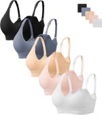 Nursing Bras for Breastfeeding Women Maternity Bras Seamless Wireless Pregnancy Sleep Bra with Bra Extenders